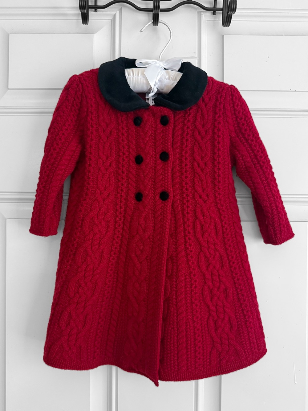Brand New Ralph Lauren Baby Double-Breasted Cable Knit Coat – 100% Wool/cotton